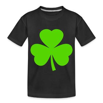 St Patrick's Day Shamrock - Kids' Premium Organic T-Shirt - black - Front