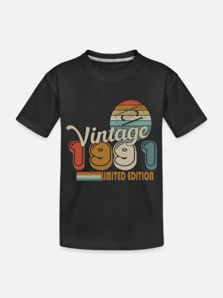 1991 - Kids' Premium Organic T-Shirt - black