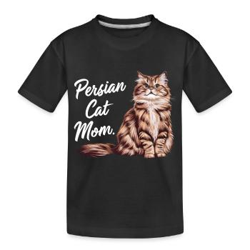 Katze Perser Geschenk - Kinder Premium Bio T-Shirt - Schwarz - Vorne