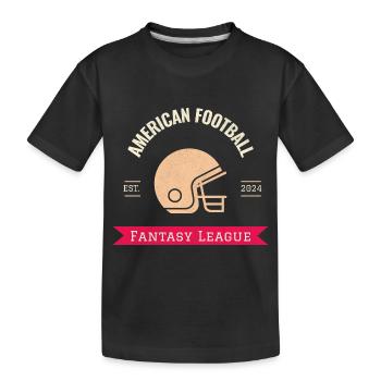 American Football Fantasy League Logo - Kinder Premium Bio T-Shirt - Schwarz - Vorne