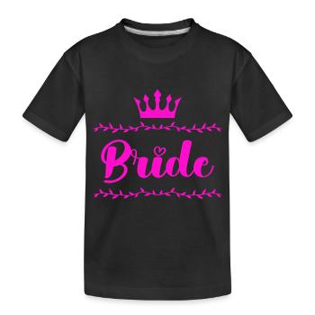 mariée - T-shirt bio Premium Enfant - noir - Devant