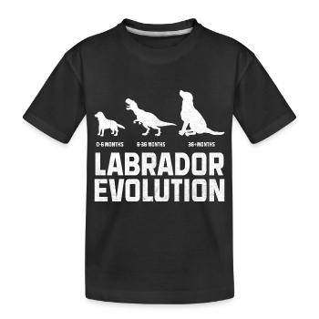 Evolution Labrador Retriever Retrievers de laboratoire - T-shirt bio Premium Enfant - noir - Devant