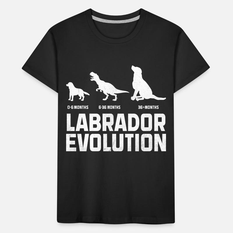 Evolution Labrador Retriever Lab Dog Retrievers Kids' Premium Organic T-Shirt