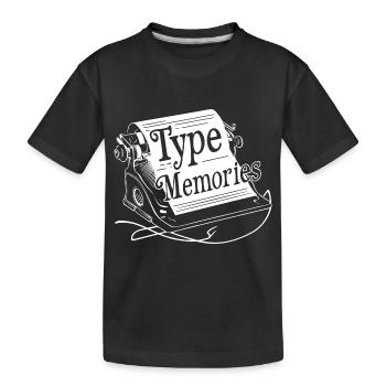 TYPEWRITERS, TYPE MEMORIES - Kids' Premium Organic T-Shirt - black - Front