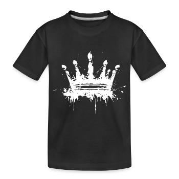 Crown Symbol King Queen - Kids' Premium Organic T-Shirt - black - Front