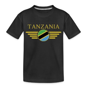 J’aime la Tanzanie, T-Shirt Design Style Élégance - T-shirt bio Premium Enfant - noir - Devant