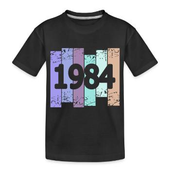 1984 - Kids' Premium Organic T-Shirt - black - Front