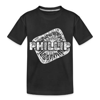 Phillip comme naissance - T-shirt bio Premium Enfant - noir - Devant