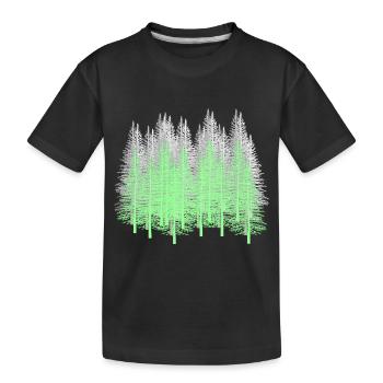 Forêt Arbres Conifères Forêt Sapins Épicéa Nature - T-shirt bio Premium Enfant - noir - Devant