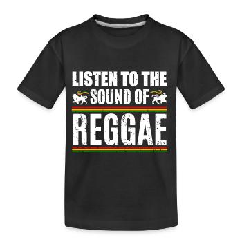 Écoutez le son du reggae - T-shirt bio Premium Enfant - noir - Devant