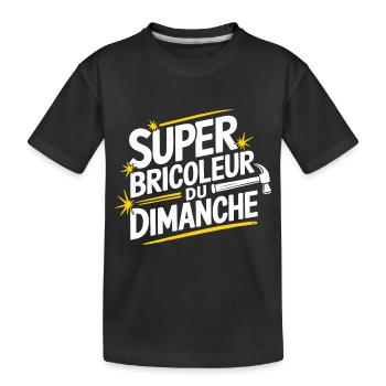 Super bricoleur du dimanche - T-shirt bio Premium Enfant - noir - Devant
