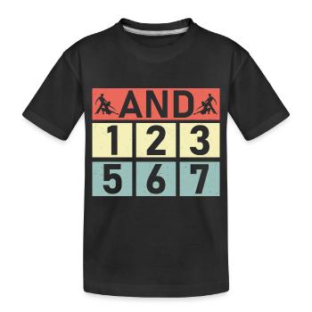 et 123 567 salsa danse musique latine - T-shirt bio Premium Enfant - noir - Devant