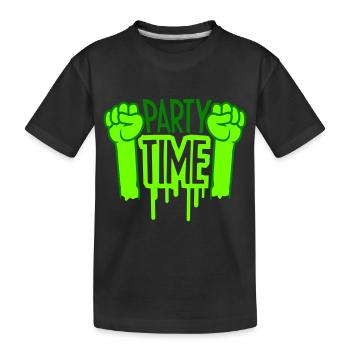 Logo de l’équipe Party Time Célébrez les amis de l’équipe - T-shirt bio Premium Enfant - noir - Devant