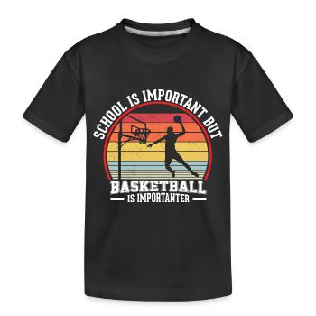 Basket-ball Vintage Slogan Drôle - T-shirt bio Premium Enfant - noir - Devant