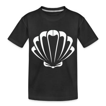 shell - Kids' Premium Organic T-Shirt - black - Front