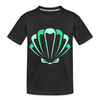 shell - Kids' Premium Organic T-Shirt - black - Front