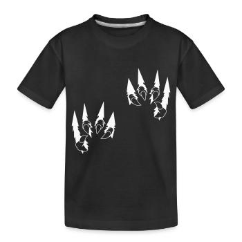 Animal Claws - Kids' Premium Organic T-Shirt - black - Front