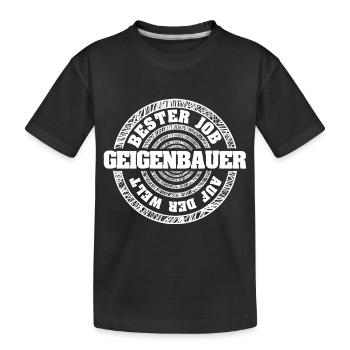 Job Violin Maker - Kids' Premium Organic T-Shirt - black - Front
