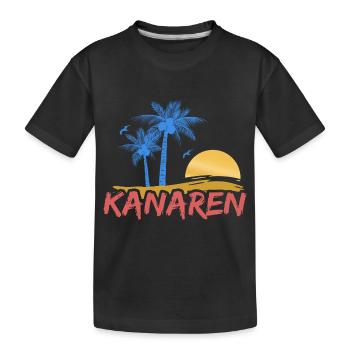 Canary Islands Beach - Kids' Premium Organic T-Shirt - black - Front