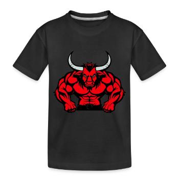 Animal taureau - T-shirt bio Premium Enfant - noir - Devant