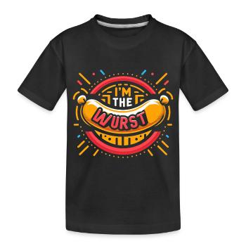 I'm The Wurst 7 - Kinder Premium Bio T-Shirt - Schwarz - Vorne
