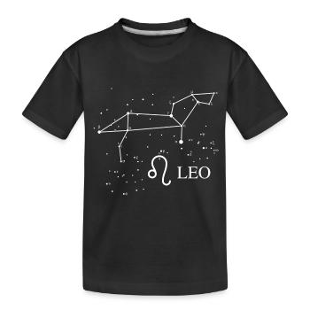 Constellation Leo with zodiac sign - Kinder Premium Bio T-Shirt - Schwarz - Vorne