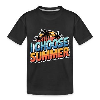 choose summer - vacances d'été - T-shirt bio Premium Enfant - noir - Devant