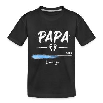 Dad 2025 Loading for Fathers Gift - Kids' Premium Organic T-Shirt - black - Front