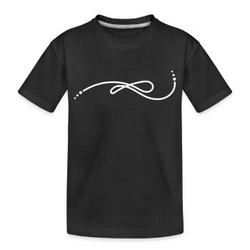 Ornament Line - Kids' Premium Organic T-Shirt - black - Front