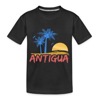 Antigua Beach - Kids' Premium Organic T-Shirt - black - Front
