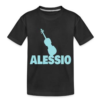 Bratsche Alessio - Kinder Premium Bio T-Shirt - Schwarz - Vorne