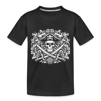Logo pirate - T-shirt bio Premium Enfant - noir - Devant