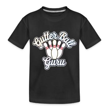 Gutter Ball Guru 12 - Kinder Premium Bio T-Shirt - Schwarz - Vorne