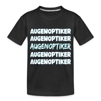 Optician as a job - Kids' Premium Organic T-Shirt - black - Front