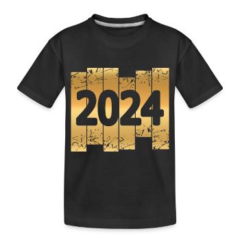 2024 - Kinder Premium Bio T-Shirt - Schwarz - Vorne