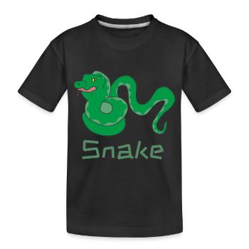 Snake - Kids' Premium Organic T-Shirt - black - Front