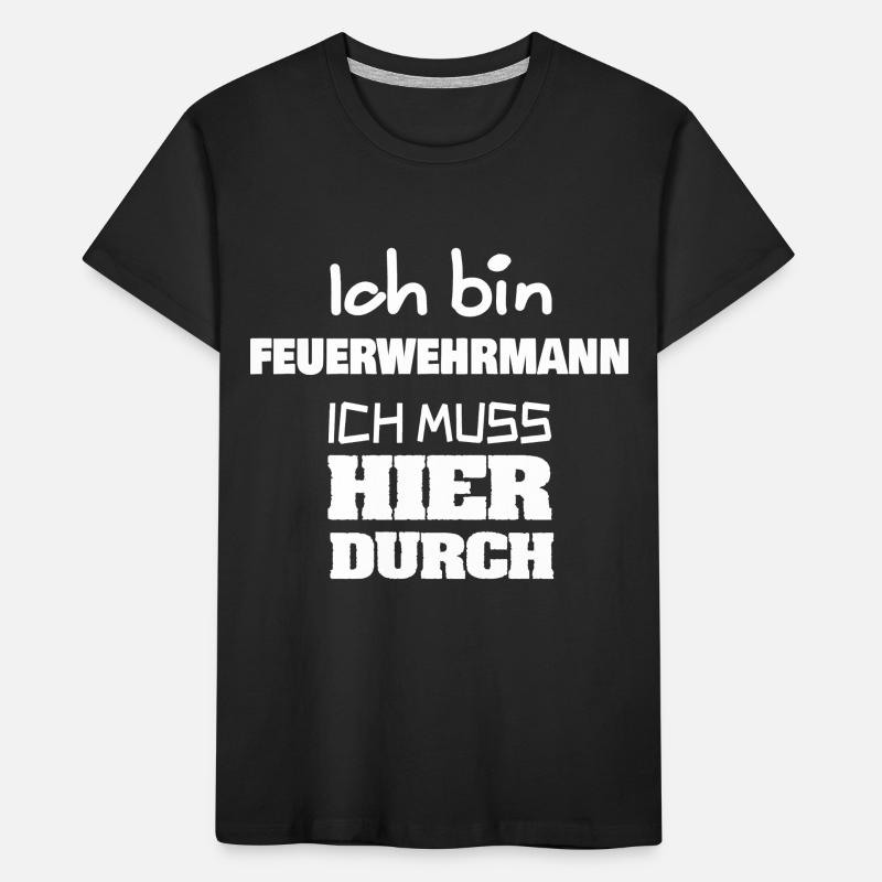 Feuerwehrmann als Beruf Kinder Premium Bio T-Shirt