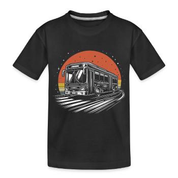Retro Bus Chauffeur d’autobus scolaire Conduire Busman Drivers - T-shirt bio Premium Enfant - noir - Devant