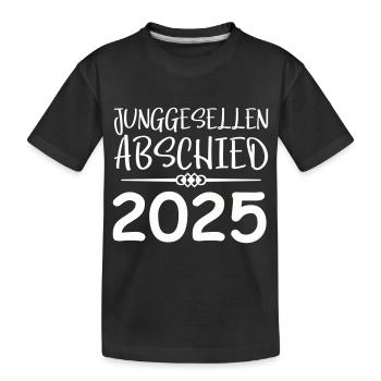 Enterrement de vie de garçon 2025 - T-shirt bio Premium Enfant - noir - Devant