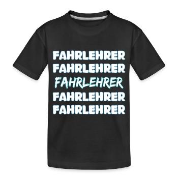 Job Driving Instructor - Kids' Premium Organic T-Shirt - black - Front