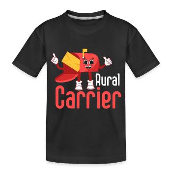 Rural Carrier Mailman Postal Worker - Kids' Premium Organic T-Shirt - black - Front