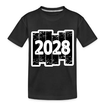 2028 - Kids' Premium Organic T-Shirt - black - Front