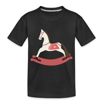 Cheval à bascule - T-shirt bio Premium Enfant - noir - Devant