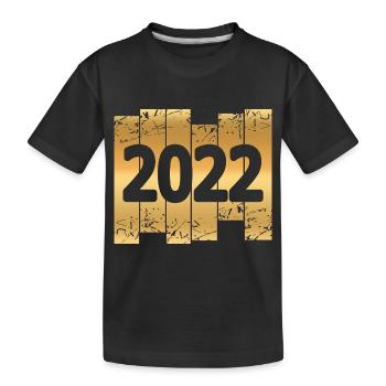 Gold 2022 - Kinder Premium Bio T-Shirt - Schwarz - Vorne
