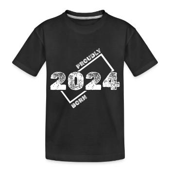 Idée cadeau 2024 - T-shirt bio Premium Enfant - noir - Devant