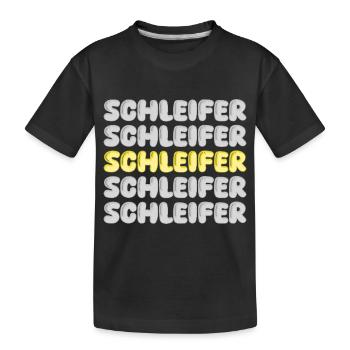 Schleifer - Kinder Premium Bio T-Shirt - Schwarz - Vorne