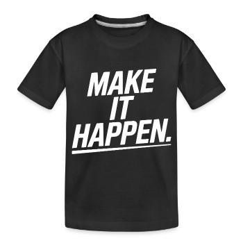 Go for it! - Kids' Premium Organic T-Shirt - black - Front