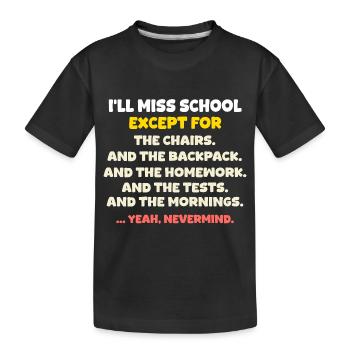 Letzter Schultag: Schule raus in die Sommerferien - Kinder Premium Bio T-Shirt - Schwarz - Vorne