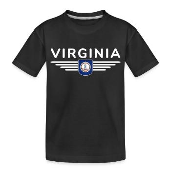 Virginia Fan Shirt – American Spirit - Kids' Premium Organic T-Shirt - black - Front