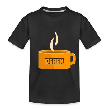 Derek comme une tasse de thé - T-shirt bio Premium Enfant - noir - Devant